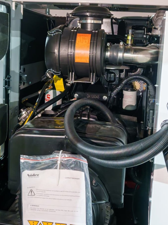 Engine bay with sound insulation