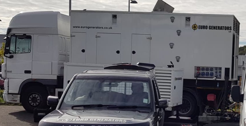 Lorry-mounted Euro Generators set powering an outside broadcast