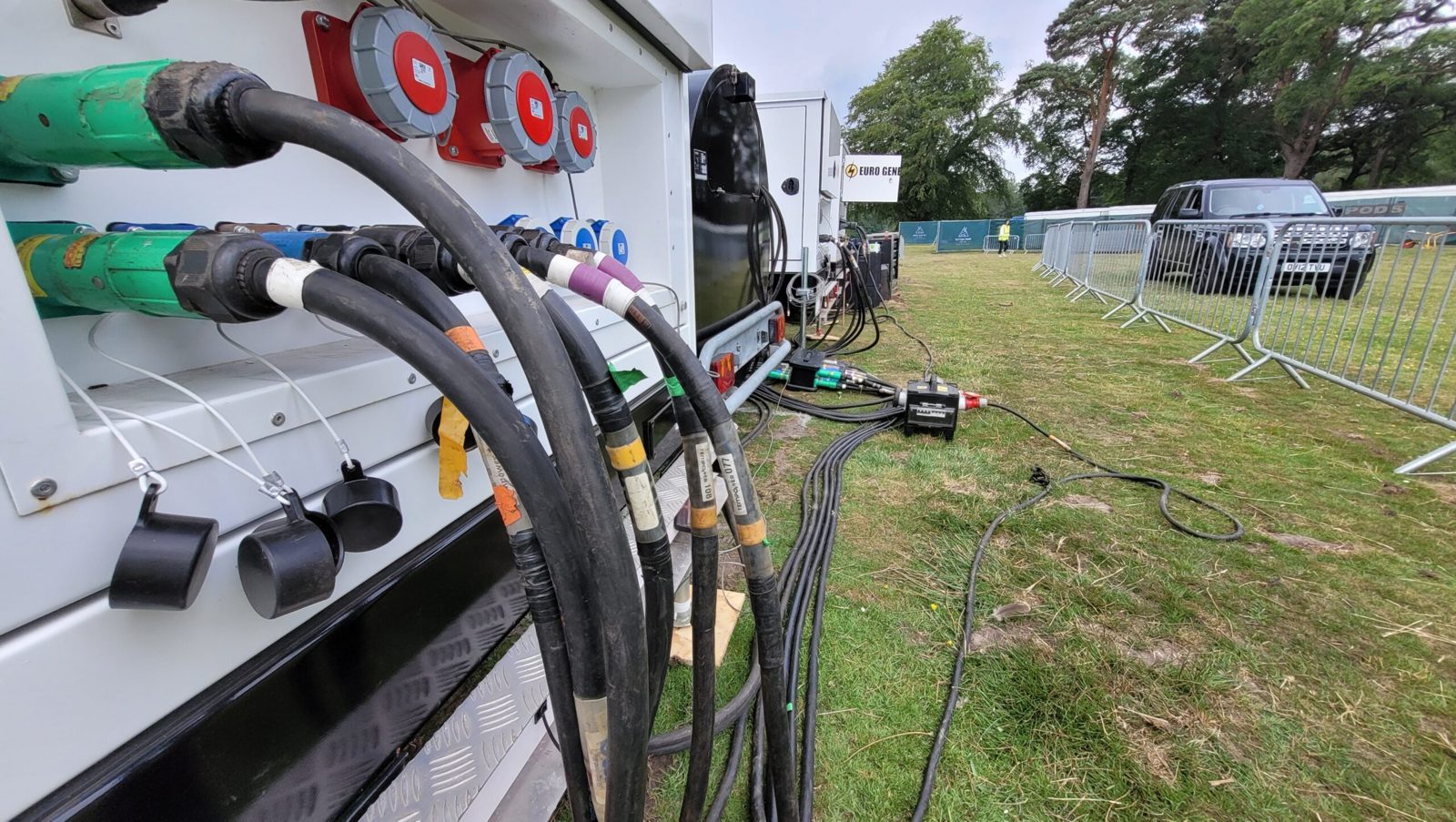 Power distribution connections on site