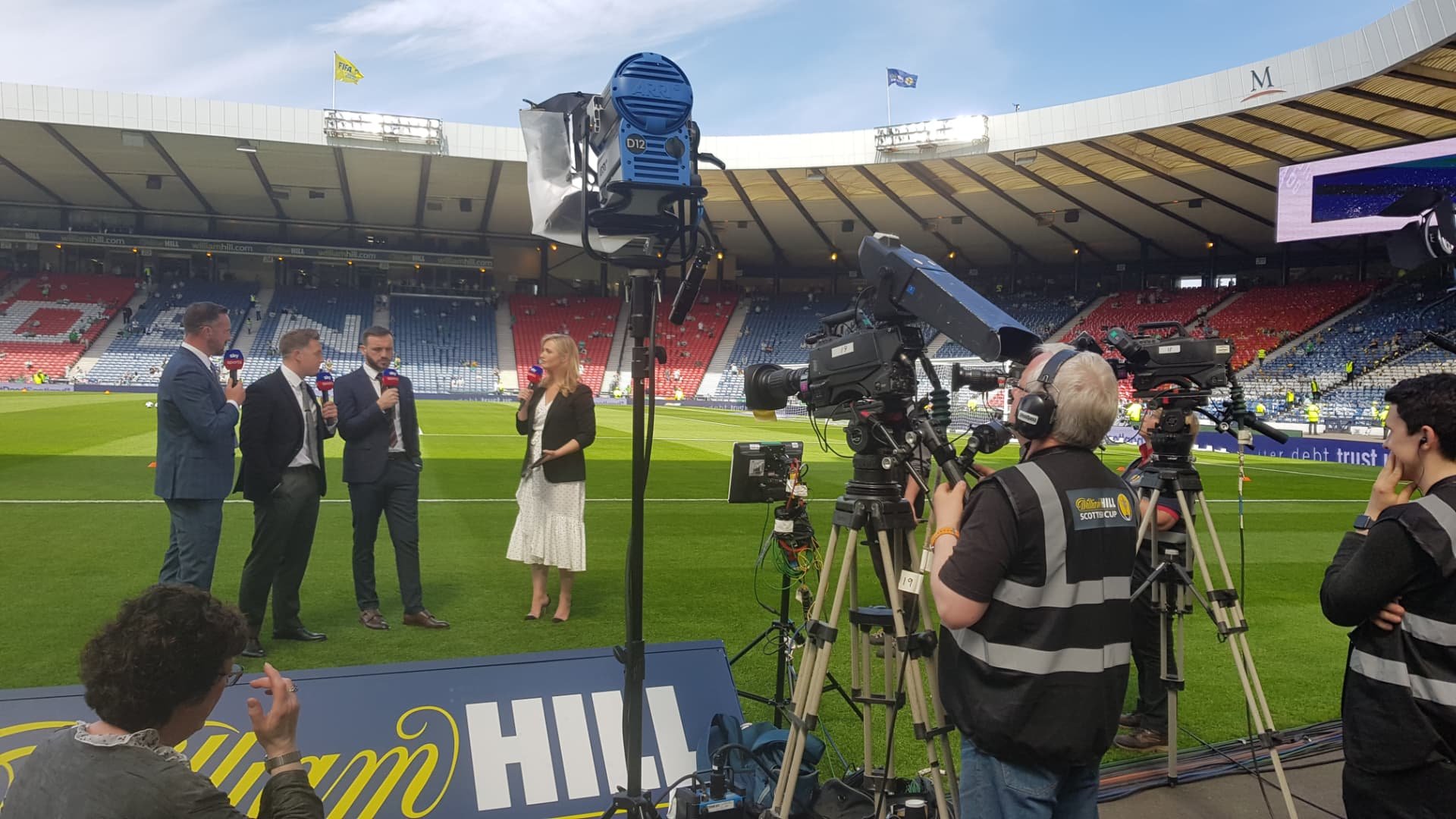 Live TV broadcast at Hampden Park