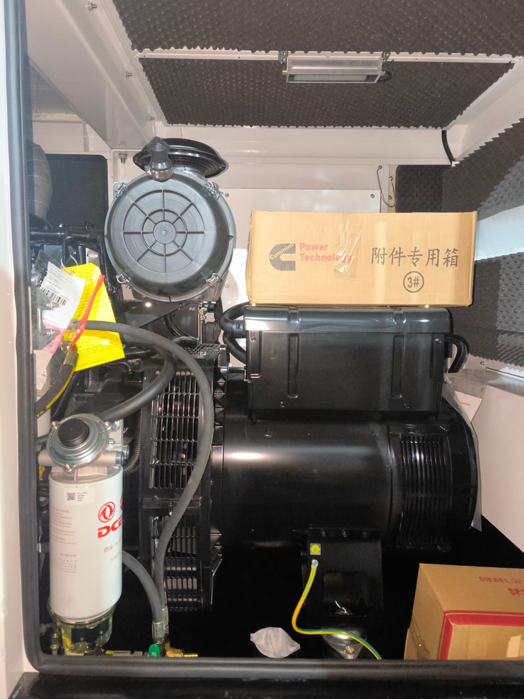 Close-up of the 100 kVA engine